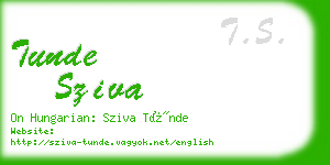 tunde sziva business card